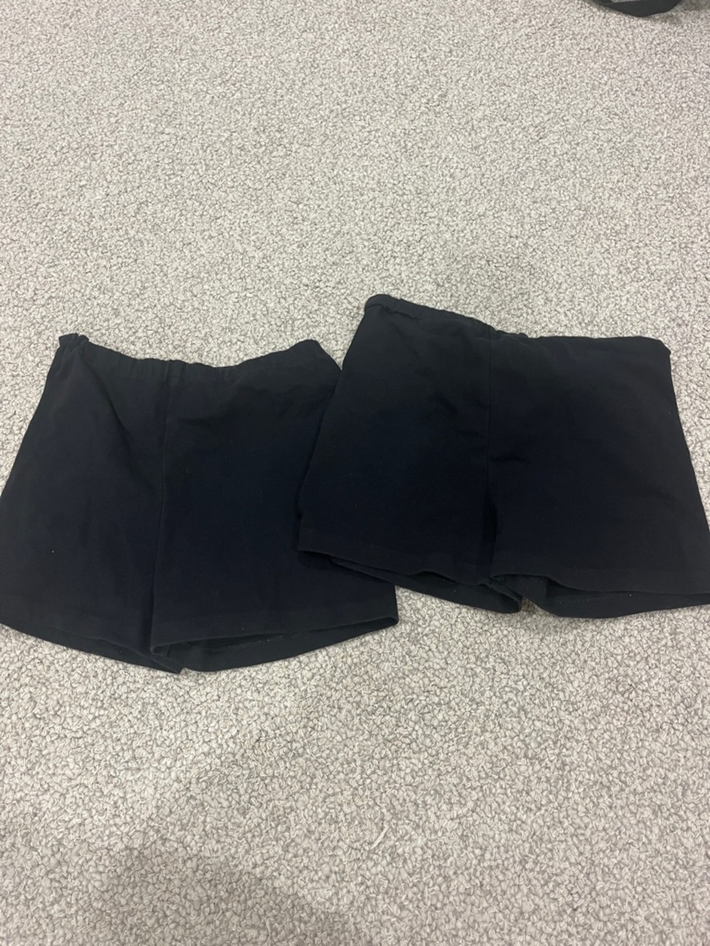 girls black booty shorts